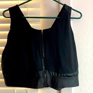 Black Zip up Fabletics Bra